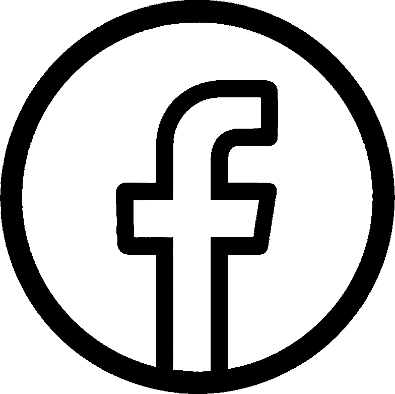 Facebook icon in monochrome