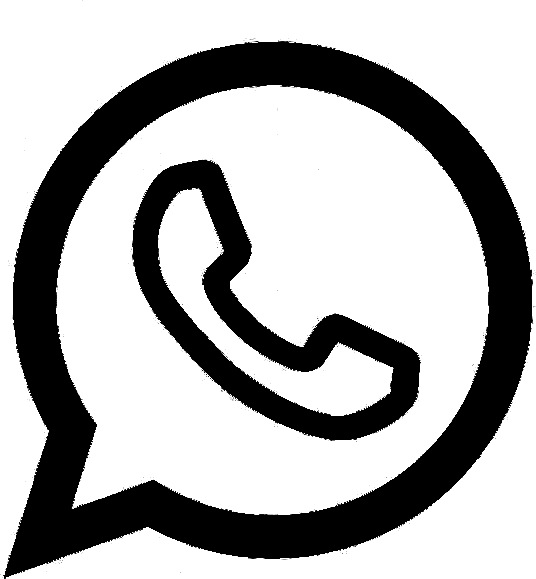 whatsapp icon in black and white
